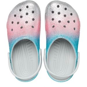 Girls brand new classic glitter crocs